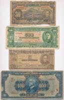 4db-os Dél-amerikai papírpénz tétel, benne három bolíviai és egy mexikói bankjegy T:III,III-