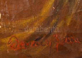 Olvashatatlan jelzéssel: Cigány lány, olaj, vászon, 45×30 cm