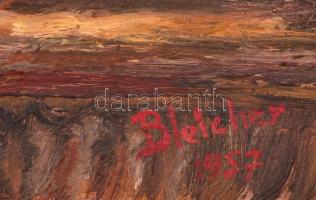 Blelcher jelzéssel: Hummeles csendélet. Olaj, vászon, fa keretben, 34×53 cm