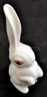 Herendi nyúl, kézzel festett, jelzett, apró kopásokkal, m: 10 cm