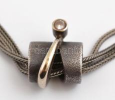 Ezüst(Ag) nyaklánc, medállal, jelzett, h: 40 cm, bruttó: 14,3 g