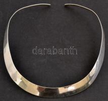 Ezüst(Ag) nyakperec, jelzett, 14×13 cm, nettó: 41 g