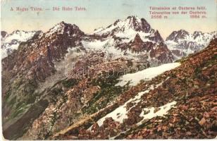 1913 Tátra, Magas Tátra, Vysoké Tatry; Tátra csúcs az Oszterva felől / Tátraspitze von der Oszterva / Velká Vysoká, Ostrva / mountain peaks (EK)