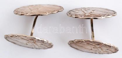 Ezüst(Ag) mandzsettagomb párban, jelzett, nettó: 10 g