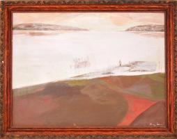 Nagy Ernő Sándor (1926-2013): Vízpart. Olaj, farost, jelzett, 60×80 cm