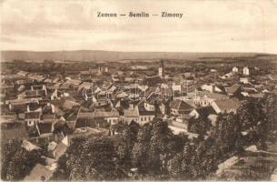 1915 Zimony, Semlin, Zemun; látkép / general view + Cens Censor No. 5. Zensurkommission in Petrovaradin (EK)