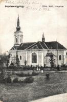 1918 Sepsiszentgyörgy, Sfantu Gheorghe; Római katolikus templom. Kiadja Benkő Mór / Catholic church + M. kir. 37. honv. gyal. hadoszt. parság (EB)
