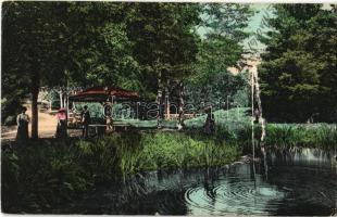 1910 Ponyászka, Poneasca (Bozovics, Bozovici); Halastó. Kiadja Weisz Félix / Fischteich / fish pond (EK)
