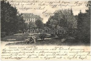 1904 Arad, Salacz park. Bloch H. nyomdája kiadása / park