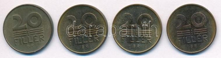 1946. 20f + 1947. 20f + 1948. 20f + 1950. 20f "citromsárgák" T:1-