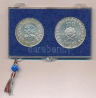 1973. 50Ft Ag + 100Ft Ag "Petőfi" pár eredetileg plombált, sérült MNB plasztiktokban T:BU ...