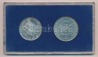 1972. 50Ft Ag + 100Ft Ag "Szent István" pár, eredeti kék plasztiktokban T:BU patina
Adamo...