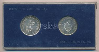 1961. 25Ft Ag + 50Ft Ag "Liszt pár", eredeti kék "MNB" plasztik tokban T:P patin...