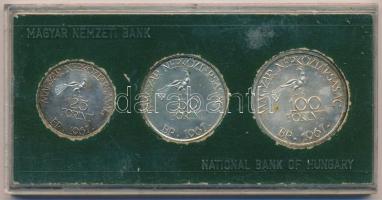 1967. 25Ft Ag + 50Ft Ag + 100Ft Ag "Kodály" sor eredeti zöld "MNB" plasztik tokb...