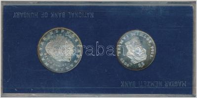 1966. 25Ft Ag + 50Ft Ag Zrínyi pár, eredeti kék MNB plasztik tokban T:P patina Adamo EM17, EM18