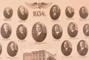 1934 Vasutasok Jótékonysági Egylete székházának vételének emlékékre. Az állomány és a székház képe ü...