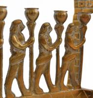 Bronz gyertyatartó Menóra. 30x15 cm