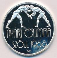 1987. 500Ft Ag "Nyári Olimpia - Szöul 1988" T: PP ujjnyomat. tanúsítvánnyal   Adamo EM99