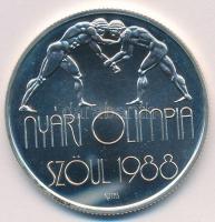 1987. 500Ft Ag "Nyári Olimpia - Szöul 1988" T:BU Adamo EM99. tanúsítvánnyal