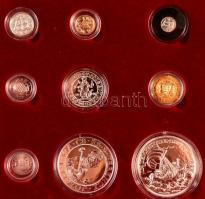 2013. "Mesterdarabok ezüstből 1896 Millennium" 9db-os szett, mind jelzett utánveret, tanús...