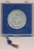 1976. 200Ft Ag "II. Rákóczi Ferenc" eredeti, plombált kissé sérült MNB plasztiktokban T:BU...