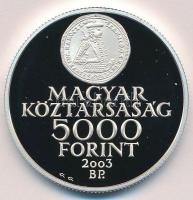 2003. 5000Ft Ag "Rákóczi szabadságharc 300. évfordulója" tanúsítvánnyal T:PP Adamo EM186