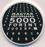 2003. 5000Ft Ag "Neumann János" tanúsítvánnyal T:PP Adamo EM188