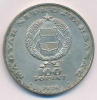 1974. 100Ft Ag "25 éves a KGST" T:BU patina 
Adamo EM43