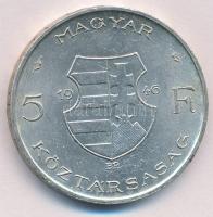 1946. 5Ft Ag "vastag Kossuth" fordított peremirattal T:2 Adamo F8