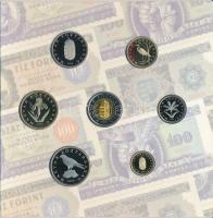 2006. 1Ft-100Ft (8xklf) forgalmi sor szettben, benne 1946-os 1Ft Ag "Hatvanéves a Forint" ...