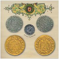 2008. 1Ft-100Ft (7xklf) "Reneszánsz emlékév" forgalmi sor szettben + Mátyás denár Ag fantá...