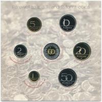 2008. 1Ft-100Ft (7xklf) "Búcsú az egy- és kétforintostól" forgalmi sor dísztokos szettben ...