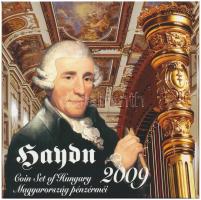 2009. 5Ft-200Ft Haydn (7xklf) forgalmi érme sor, benne Joseph Haydn Ag emlékérem (12g/0.999/29mm) T:PP kis patina  Adamo FO43.4
