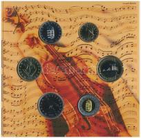 2009. 5Ft-200Ft "Haydn" (7xklf) forgalmi érme sor, benne "Joseph Haydn" Ag emlék...