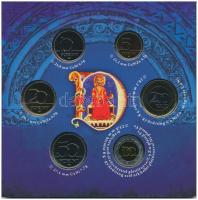 2014. 5Ft-200Ft (6xklf) "Lancea Regis" forgalmi sor szettben, benne ónozott réz Szent Istv...