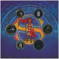 2014. 5Ft-200Ft (6xklf) "Lancea Regis" forgalmi sor szettben, benne ónozott réz Szent Istv...