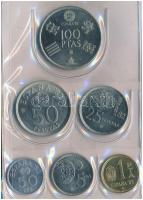 Spanyolország 1980. "Labdarugó VB 1982" szett 50c-100P (6xklf) eredeti tokban tanúsítvánny...