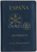 Spanyolország 1980. "Labdarugó VB 1982" szett 50c-100P (6xklf) eredeti tokban tanúsítvánny...