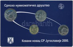 Szerbia 2000. 50p-5D (4xklf) forgalmi sor T:1 Serbia 2000. 50 Para - 5 Dinars (4xdiff) coin set C:UNC
