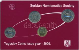 Szerbia 2000. 50p-5D (4xklf) forgalmi sor T:1
Serbia 2000. 50 Para - 5 Dinars (4xdiff) coin set C:U...