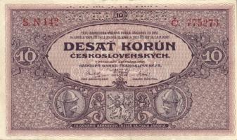 Csehszlovákia 1927. 10K "Specimen" lyukasztással T:II+ 1949. 20K T:II/III+ + Szlovákia 194...