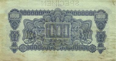 Csehszlovákia 1944. 500K + 1000K "Specimen" lyukasztással T:II-,II/III+
