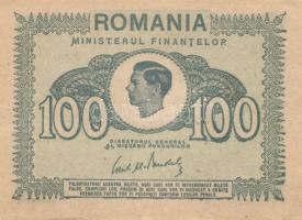 Románia 1945. Pénzügyminisztérium kiadás 100L(2x) T:I