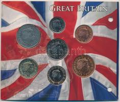 Nagy-Britannia 2008. 1p-1Ł (7xklf) forgalmi sor, vágott karton dísztokban T:1-,2 
Great Britain 200...