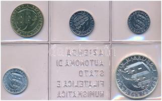 San Marino 1992. 1L-1000L (10xklf) forgalmi sor, dísztokban, tanúsítvánnyal, közte 1988. 1000L Ag &q...