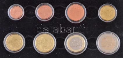 Belgium 2000. 1c-2E (8xklf) forgalmi szett fa díszdobozban, sorszámozott tanúsítvánnyal T:P 
Belgiu...