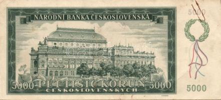 Német 3. Birodalom /Cseh és Morva Protektorátus 1942. 1000K "Specimen" lyukasztással T:II ...