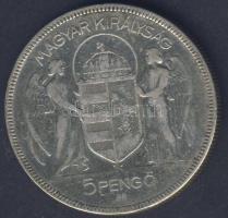 1930. 5P Ag "Horthy jobbra" T:3