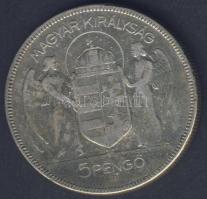 1930. 5P Ag "Horthy jobbra" T:3