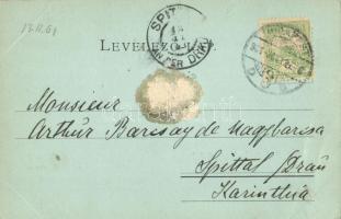 1901 Budapest V. Vigadó télen, havas uszályok. Kiadja Schmidt Edgar 1630 S. (ragasztónyom / glue mar...